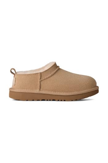Detské snehule UGG CLASSIC MICRO béžová farba, 1174410K