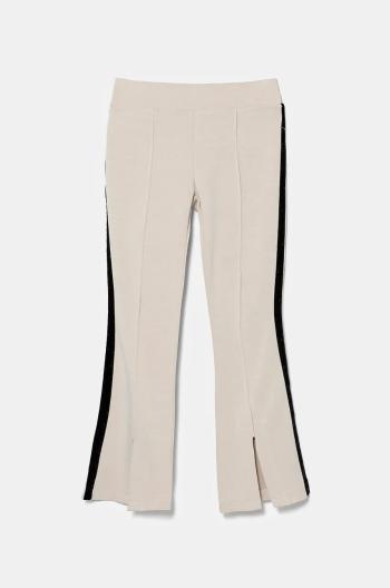 Detské tepláky EA7 Emporio Armani béžová farba, s nášivkou, 6DFP07 FJZBZ
