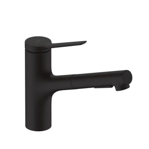 Hansgrohe Zesis drezová batéria s vyťahovacou spŕškou, 2 prúdy čierny mat 74800670