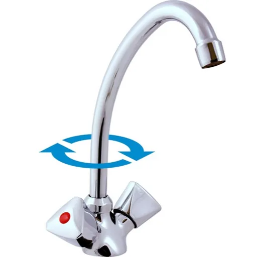 Drezová batéria RAV Slezák s otočným ramienkom chróm EM013.5/1