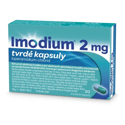 IMODIUM 2 mg 20 tvrdých kapsúl