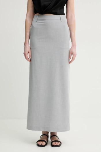 Sukňa ISABELLE BLANCHE šedá farba, maxi, rovný strih, IS25SS-G027-T003