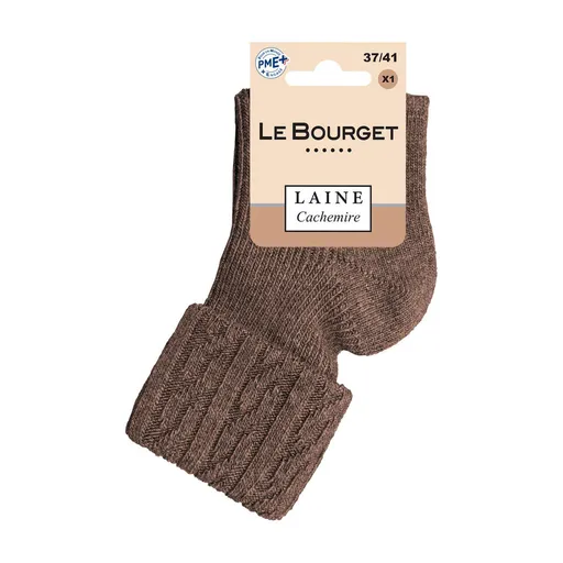 Vlnené ponožky s vrkočovým vzorom