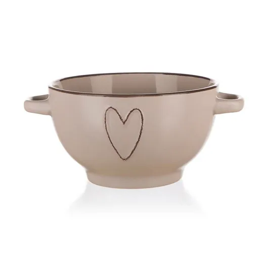 Banquet Miska keramická HEART 660 ml, béžová
