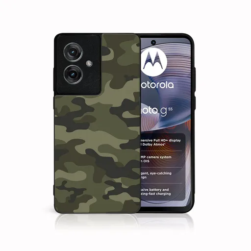 MY ART Ochranný kryt pre Motorola Moto G55 5G GREEN CAMO (235)