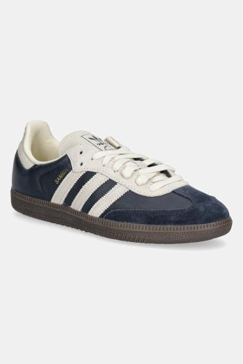 Kožené tenisky adidas Originals Samba OG tmavomodrá farba, JI3217