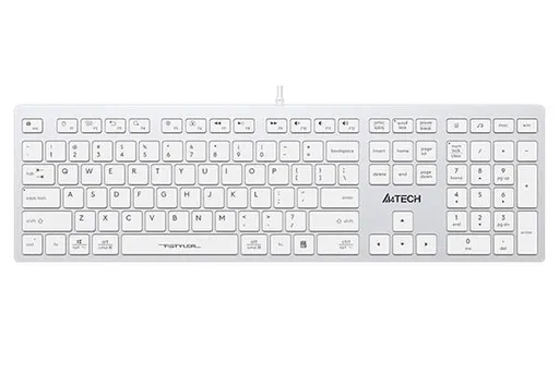 A4tech Klávesnica FX50, kancelárska klávesnica, membránová, bezdrôtová, CZ/SK, Biela