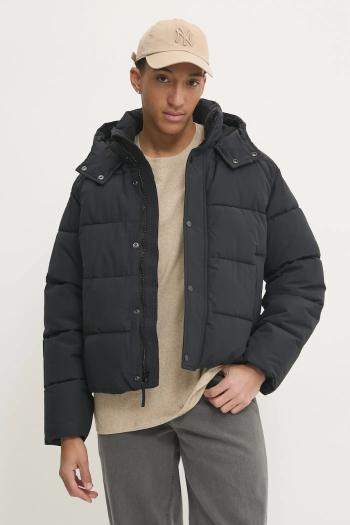 Bunda Abercrombie & Fitch pánska, čierna farba, zimná, oversize, KI132-4143