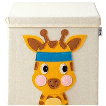 Lifeney Box úložný s vekom ŽIRAFA, 33 × 33 × 33 cm (833113)