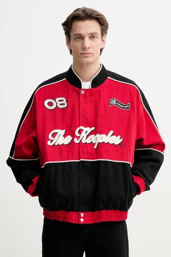 Rifľová bunda The Kooples červená farba, prechodná, HBLO30010K