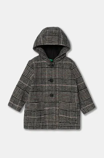 Detský kabát s prímesou vlny United Colors of Benetton