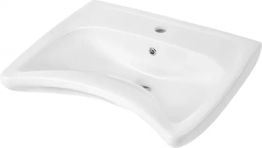 DEANTE - Vital biela - Keramické umývadlo, nástenné, pre osoby so zníženou pohyblivosťou - s prepadom CDV_6U6W