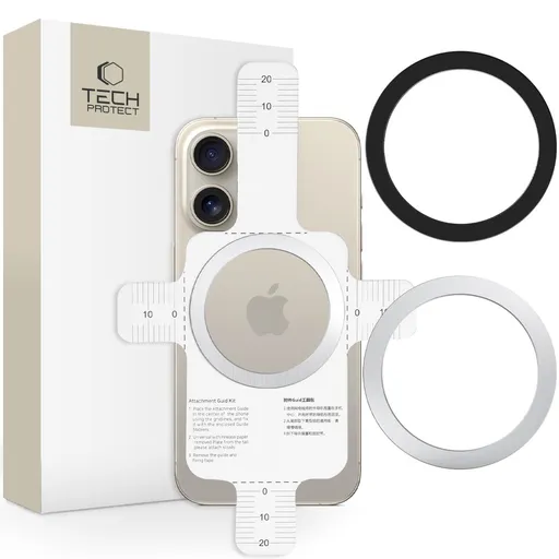 TECH-PROTECT MMP-110 2IN1 Magnetický krúžok čierny + strieborný