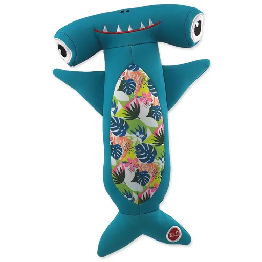 Hračka Dog Fantasy Water Float kladivák plávajúci s PET fľašou tyrkysová 33cm