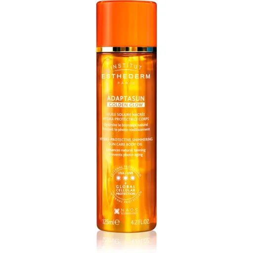 Institut Esthederm Adaptasun Golden Glow trblietavý olej s vysokou UV ochranou 125 ml