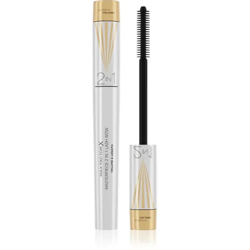 Max Factor Masterpiece Lash Wow riasenka pre predĺženie, natočenie a objem s kefkou 2 v 1 odtieň Black 7 ml