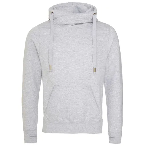 Just Hoods Mikina s prekríženým golierom - Šedý melír | L