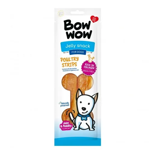 BOW WOW Jelly snack Hydinové stripsy pre psov 60 g