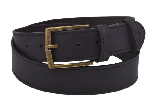 Pánsky kožený opasok 747-40-37 čierny hunter šitý pracka Bohdan