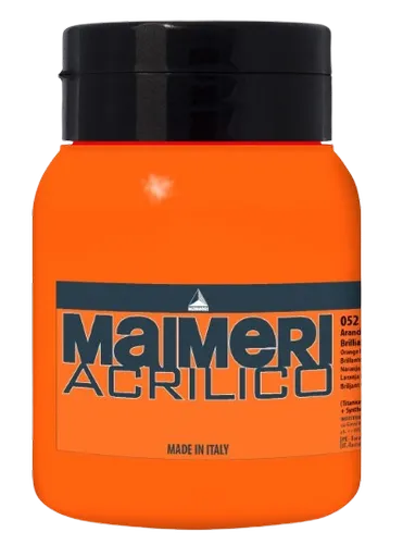 MAIMERI ACRILICO - Akrylové farby 052 - brilliant orange, 0,5 L
