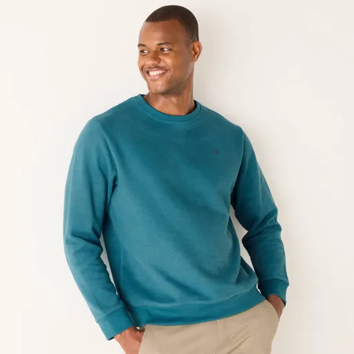 Hrejivá mikina s okrúhlym výstrihom a výšivkou