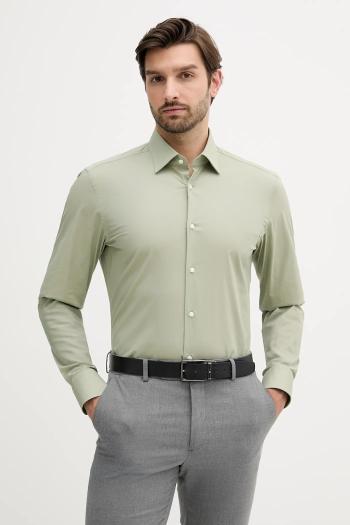 Košeľa BOSS čierna farba, slim, s klasickým golierom, 50469345