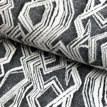 Kötött kelme jacquard Comfy Broken checks black