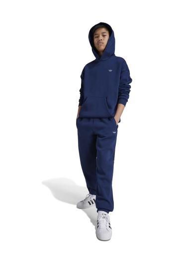 Detská mikina adidas Originals HOODIE tmavomodrá farba, s kapucňou, jednofarebná, IX6843