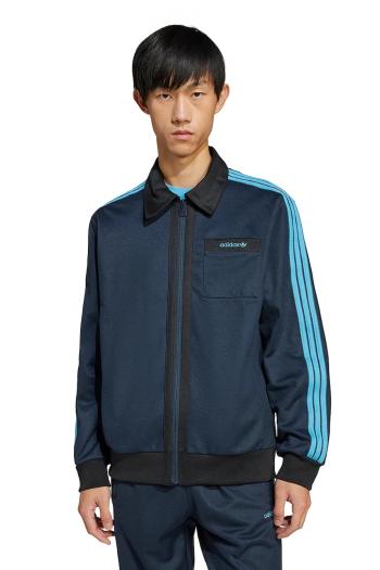 Mikina adidas Originals Track Top pánska, tmavomodrá farba, s nášivkou, JC8361