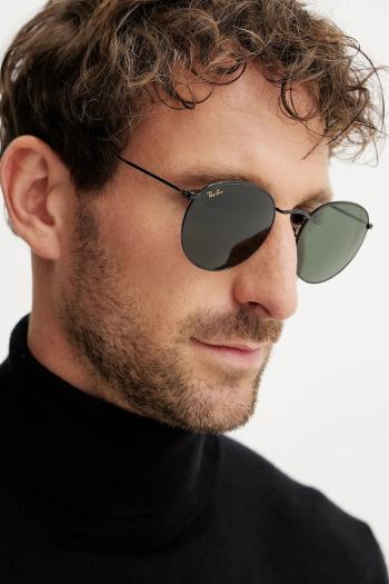 Slnečné okuliare Ray-Ban ROUND METAL čierna farba, 0RB3447