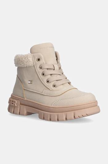 Detské zimné topánky Tommy Hilfiger béžová farba, T1A5-33597