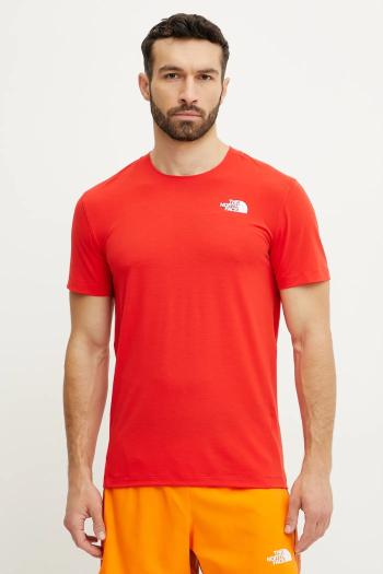 Športové tričko The North Face Lightning Alpine červená farba, jednofarebné, NF0A87H7HCL1