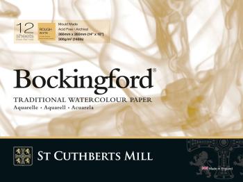 St Cuthberts Mill Bockingford Rough Skicár 36 x 26 cm 300 g White