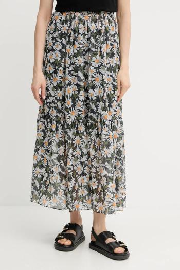 Hodvábna sukňa Weekend Max Mara čierna farba, maxi, áčkový strih, 2515101013600
