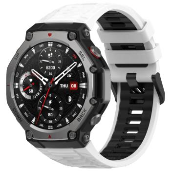 SPORTY Vymeniteľný silikónový remienok Amazfit T-Rex 3 WHITE BLACK