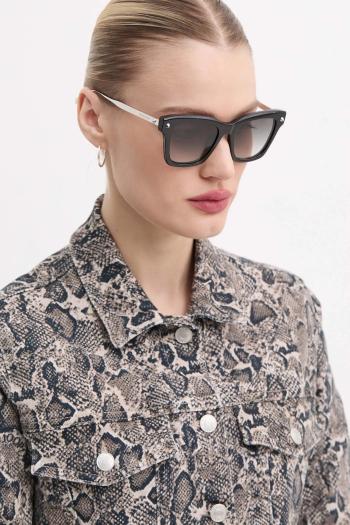 Slnečné okuliare Alexander McQueen dámske, čierna farba, AM0483S
