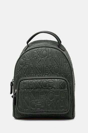 Ruksak Armani Exchange dámsky, zelená farba, malý, jednofarebný, 942805 CC793