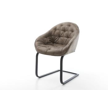 Jedálenská stolička Gaio-Flex taupe vintage konzolová základňa plochá