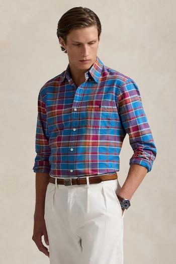 Bavlnená košeľa Polo Ralph Lauren pánska, regular, s klasickým golierom, 710961339