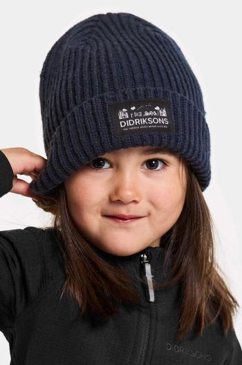 Detská čiapka Didriksons BUS KDS BEANIE tmavomodrá farba biela