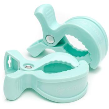 T-TOMI Clip spona na cumlík Pastel mint 2 ks