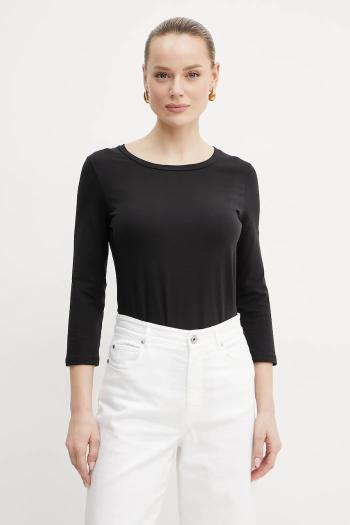 Tričko s dlhým rukávom Weekend Max Mara čierna farba, 2515971021600
