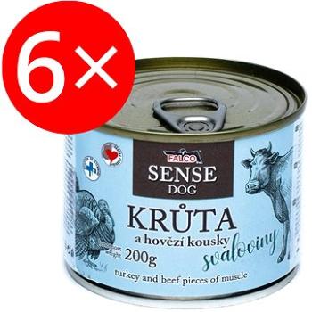 Falco Sense Dog morka  a hovädzie 200 g 6 ks (8594725086088)