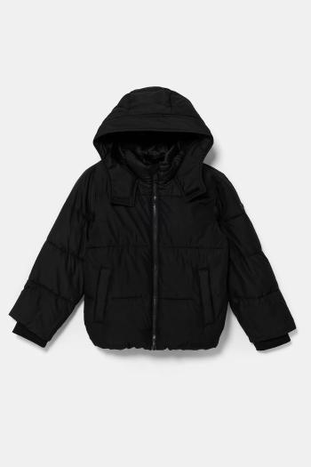 Detská bunda Abercrombie & Fitch čierna farba, KI232-4040