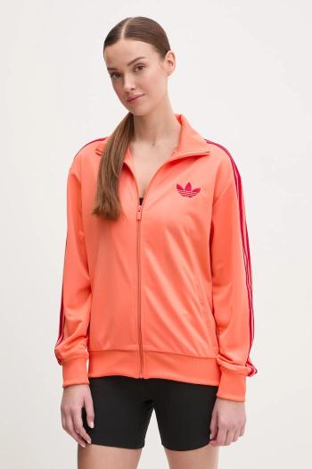 Mikina adidas Originals Firebird dámska, oranžová farba, s nášivkou, JP2294