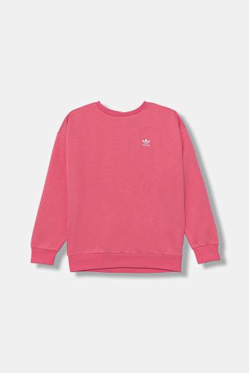Detská mikina adidas Originals ružová farba, jednofarebná, JX2749
