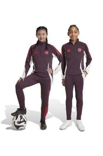 Detské tepláky adidas Performance FCB TR PNTY bordová farba, s potlačou, IS9943