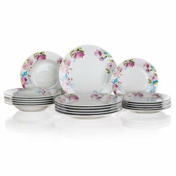 Set de masă Banquet 18-piese Pink Flowers