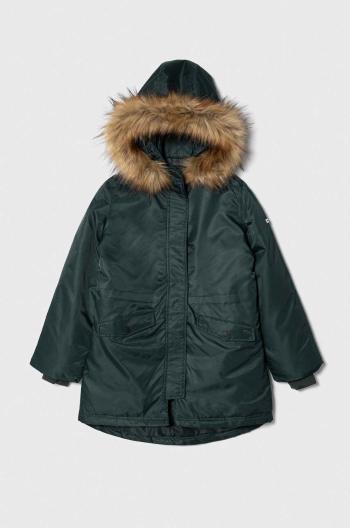 Detská bunda Pepe Jeans Outerw Heavy zelená farba