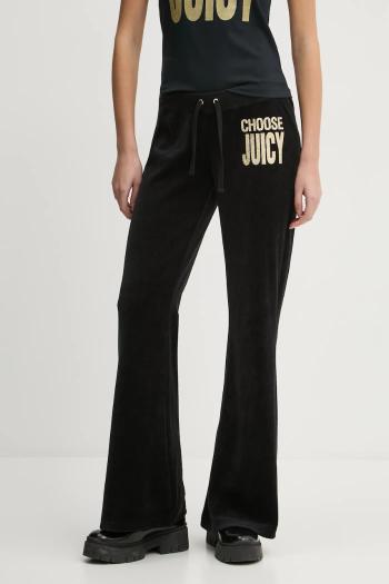 Tepláky Juicy Couture čierna farba, s nášivkou, JCGBJ125002